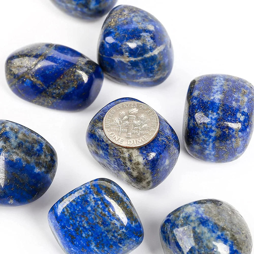 Natural Lapis Lazuli Tumbled Stones for Wicca Reiki Healing Crystals Polished Energy Chakra Stone Ornament 20-30mm