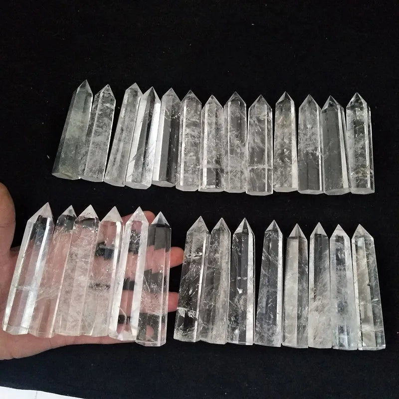 Natural Clear Quartz Crystal Tower Stone Point Home Decor feng shui Wand Witchcraft Reiki Meditation and Chakra Healing Crystals