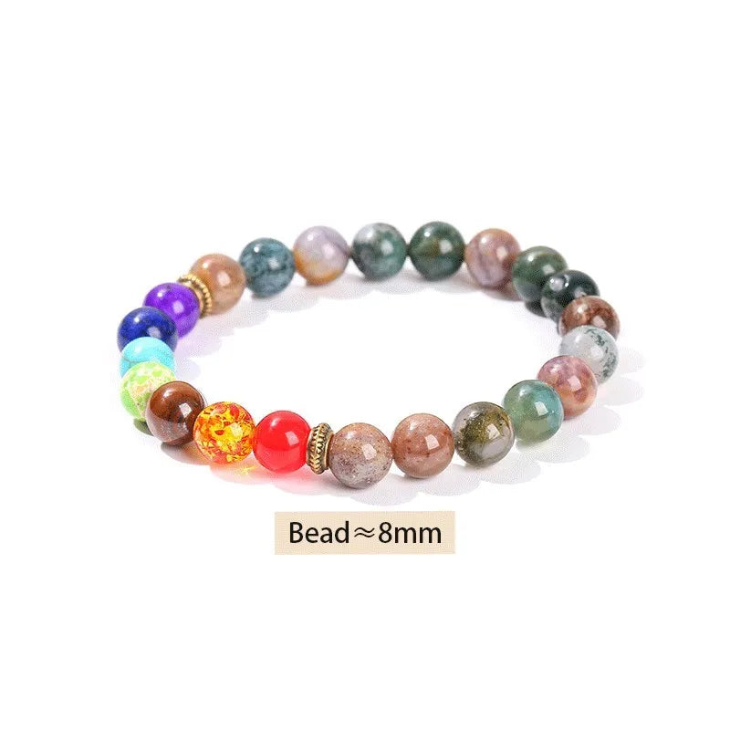 JD Natural Stone Eight Planets Bead Bracelets Men Women Universe Seven Chakra Bangle Yoga Balance Galaxy Solar Wristband Jewelry