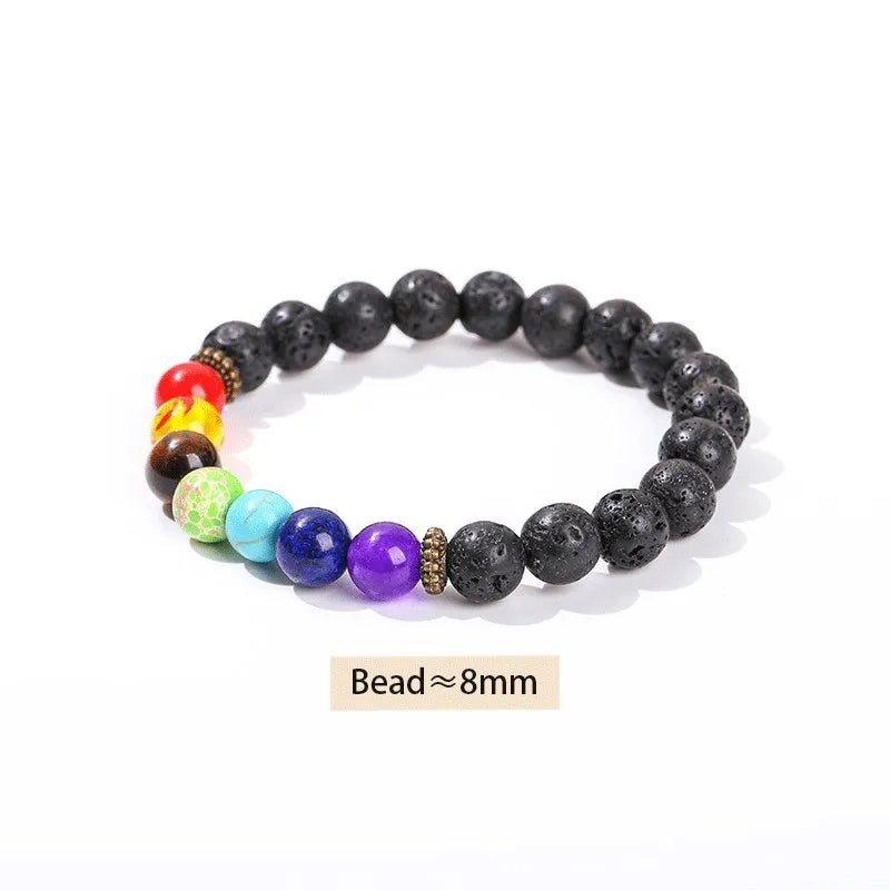 JD Natural Stone Eight Planets Bead Bracelets Men Women Universe Seven Chakra Bangle Yoga Balance Galaxy Solar Wristband Jewelry